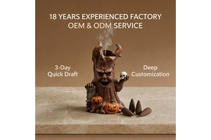 Wholesale Customizable Halloween Dark Style Treant Old Tree Shaped Resin Incense Burner Decorative Art Craft Burner