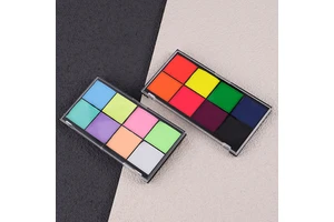 UV Eyeliner Palette Private Label Waterproof Gel Eye Makeup 8 Colors Water Activated Face Painting Makeup Palette