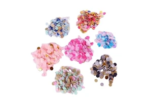 Pink/Blue Metallic Tissue Paper Biodegradable Circle Confetti for Halloween Easter Birthday Parties & Festivals-Party Supplies
