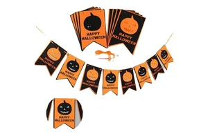 2025 New Design Party Felt Halloween Decoration Large Halloween Garland Bat Ghost Pumpkin