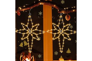 LED Decorative Light Christmas Tree Hanging Lamp Battery Powered 8 Modes Warm White Xmas Lighting