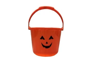 Portable Glow Halloween Decorative Pumpkin Overseas Hot Selling Eco-Friendly Plastic Candy Bucket