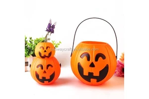 Halloween Plastic Pumpkin Bucket