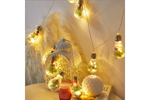 Christmas Decoration Lamp Lights with Xmas Tree and Snow Home Decoration Led Lighting