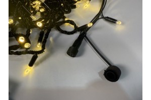 8 Functions 3 Pin Black PVC Wire 3000K Warm White Led String Light Waterproof Outdoor Lighting Decorative fairy Light Christmas