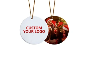 Funny Personalized Custom Sublimation Christmas Tree Custom Big Ceramic Christmas Decorations Ornaments Set 2024
