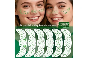 New Water Resistant Water Transfer Printing St. Patrick's Tattoo Stickers Freckle Face Irish Beer Festival Body Makeup Cute