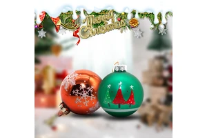 Wholesale Novelty Christmas Ornaments Holiday Gifts Party Decoration Glass Custom Painted Christmas Balls