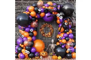 Wholesale Halloween Pumpkin Foil Balloon Set Helium Filled for Party Decorations Halloween Party Supplies