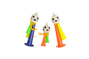 Large Small Plastic Toy Football Trumpet Ball Game Cool Sports Cheering Toy for Children's Party Promotional Party Supplies