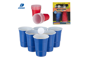 Cup Pong Game Set with Plastic Party Cups and Ping Pong Balls for Christmas New Year Gift Fun Multiplayer Party Game
