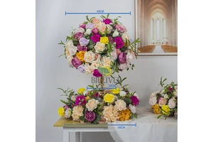 Hot sale wedding stage ready-made flower artificial decoration table centerpiece wedding party flowers centerpieces decoration