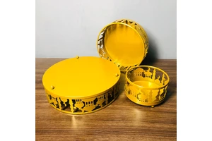 Islamic Muslim Art Party Decoration Kareem Eid Mubarak Ramadan Decor Gift Box Metal Crafts Dessert Snack Tray Ramadan Plates