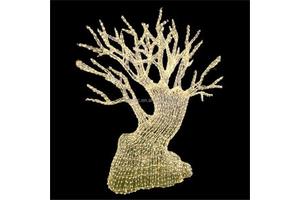Outdoor 3D Light up Christmas Tree Sculpture Metal Frame Motif Light for Commercial Winter Festival Lawn Displays