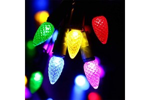 C6 Christmas Lights Strawberry Led Party Hanging Sting Outdoor Led Xmas Lights Waterproof Merry Christmas Light