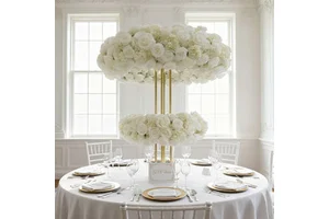Wedding Centerpiece Flower Ball Arrangement Ball Table Runner Garland Row Flowers Rose Artificial Flower Centerpieces