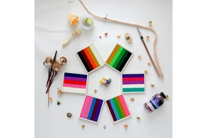 12 Color Rainbow Cosplay Party Face Body Paint Water-Based Face Painting Washable Split Cake Face Paint