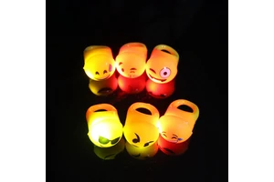 Party Favor for Kids - Flashing LED Light up Toys - Goodie Bag Fillers - Bumpy Rings 18-Pack - Birthday Pinata Filler