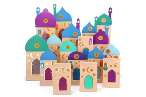 30 Ramadan Calendar Gift Bags DIY Ramadan Kareem Decoration Children with Sticker Eid Mubarak Decoration Set for Filling