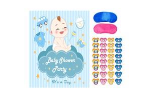 Custom Pin the Pacifier on the Baby Game Baby Shower Poster Games for Gender Reveal Party Kids Birthday Party Supplies