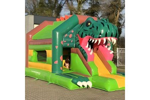 Inflatable Dinosaur Castle Slide Playground for Party Rentals-PVC 0.55mm Thick 100-500KG Capacity Easy Setup Customizable Size