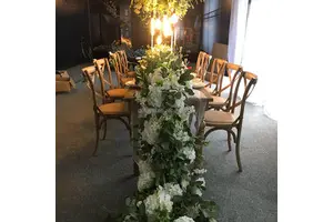 Wedding Decoration Table Centerpiece Silk Artificial Flower Row Runner Floral Garland Runner Flower Arrangement