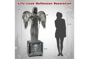 5.5 Foot Halloween Decorations with Fluttering Wings