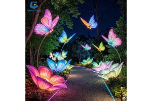 Turnkey Decorative Lighting Project Solution Butterfly Theme Lantern Festival for Theme Park & Cultural Festival