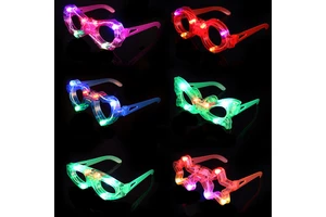 Kids Glasses 4pcs Simple LED Shutter Glasses for Kids Custom Colors Halloween Easter Christmas Parties Festive Event