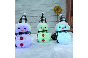New Factory Supply Christmas Decorative Luminous Snowman Night Lights for Garden Decoration