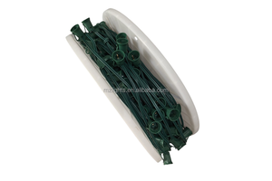 Outdoor 500FT Spool C9 Lights 12'' Space 500 Socket Christmas C9 Patio Roll Pack String Lights C9 Spool Cord Light