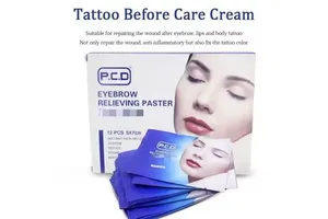12pcs/box Plastic Tattoo Beforecare For Eyebrow & Lip Pain Relief Permanent Makeup Mask With Microblading