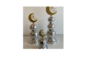 Eid Al-Fitr Minaret Tower Decor Silverware Islamic Spire Occasionware