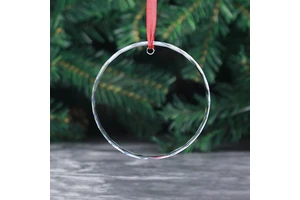 60mmm 80mm Cheap Blank Hanging Christmas Tree Decoration Crystal Glass Ornaments