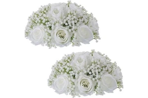 Wholesale Luxury Artificial Flower Centerpiece Real Touch Acrylic ROMANTIC Durable Rose Arrangement Table Wedding Event Decor