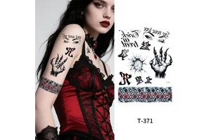 Halloween Ghost Face Clown Tattoo Sticker Non-Toxic Eco-Friendly 210x150mm Durable 3-5 Days for Festival Beauty Personal Care