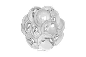 20 Pcs Silver 18 Inch Giant Aluminum Mylar Helium Balloons MF Brand Birthday Party Baby Shower Wedding Christmas Decorations