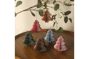 Eco-friendly Christmas tree ornaments with magnets Xmas foldable christmas tree decoration supplies