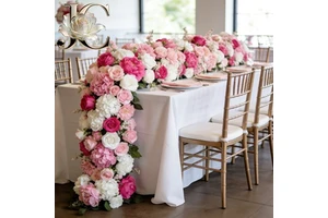 JC Wedding Table Flower Centerpieces Silk Floral Arrangement for Wedding Ceremony