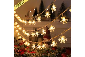 Christmas Tree Star Snowflakes Reindeer Led Fairy String Lights for Bedroom Home Garden Patio Christmas Wedding Party Decoration