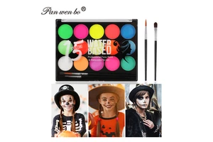 15Colors Art Body Painting Supplies Face Paint Party Body Makeup Professional Face Paint Kit Non-Toxic Party Face Body Paint Kit