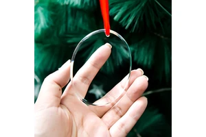 Factory Wholesale K9 Blank Christmas Hanging Crystal Ornaments Personalized Custom Christmas Crystal Ornament Decorations 8CM