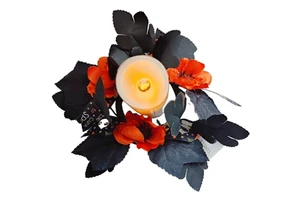 Factory Supplier Eco-friendly Halloween Artificial Rattan Durable Candle Ring Flower Decorations Spooky Party Theme Home Decor