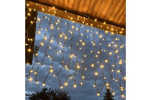 LED Curtain Lights Indoor String Lights With Waterfall Effect For Proposal Decorations IP65 Rated