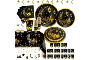 Eid Al-Fitr Decorate Ramadan Eid Mubarak Party Tableware Ramadan Festival Theme Party Accessories