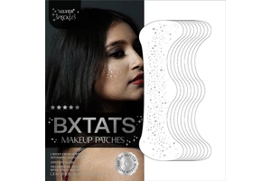 In Stock Silver Shimmer Freckles Temporary Waterproof Face Tattoo Romantic Glow Makeup Paper Special Occasions Handmade Stickers