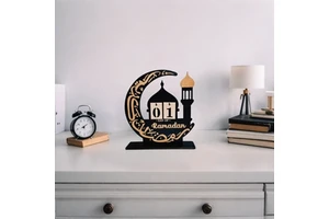 Modern Elegant Wooden Ramadan Countdown Calendar Islamic Eid Party Supplies Decorations for Muslim Eid and Ramadan Calendar