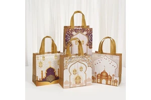 Cross-border Wholesale Moon Festival Laminated Non-woven Tote Bag Holiday Party Gift Box