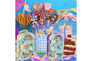 In-Stock Tiny Suitcase Mini Gift Box Candy Party Favors Recyclable ABS Plastic UV Printed Natural Style Themed Party Decorations