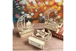 Islamic Muslim Party Supplies for Ramadan and Eid Mubarak Decor Home Decor for Eid AI Adha Kareem Decor